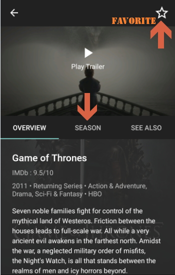Details of any Movie or TV show