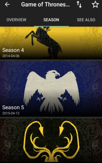 list of seasons in a neat arrangement